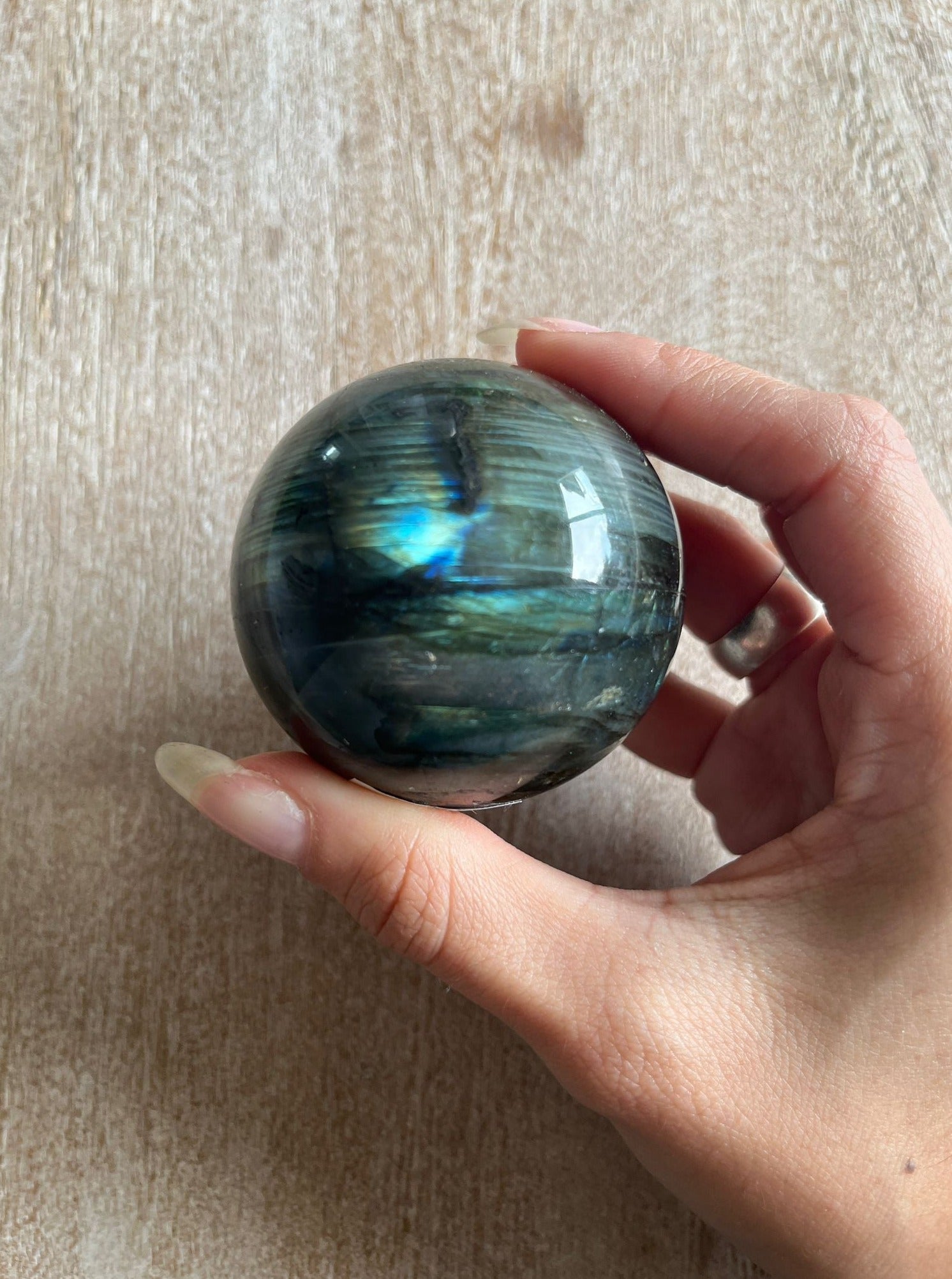 Labradorite Spheres for Psychic Connection, Transformation & Universal Guidance