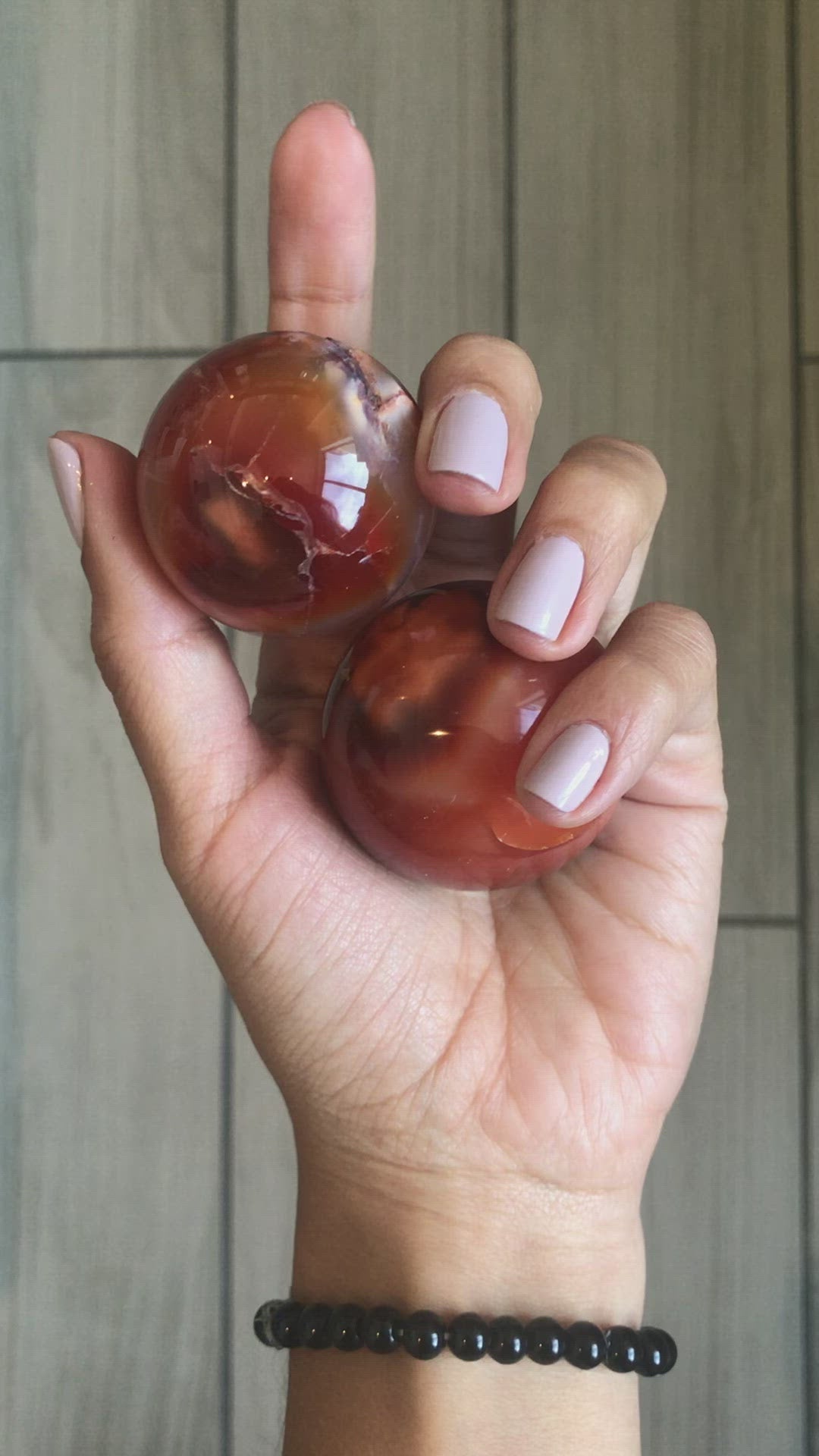 Carnelian Spheres for Meditation, Vitality, Fertility and Divine Feminine Energy Balance.