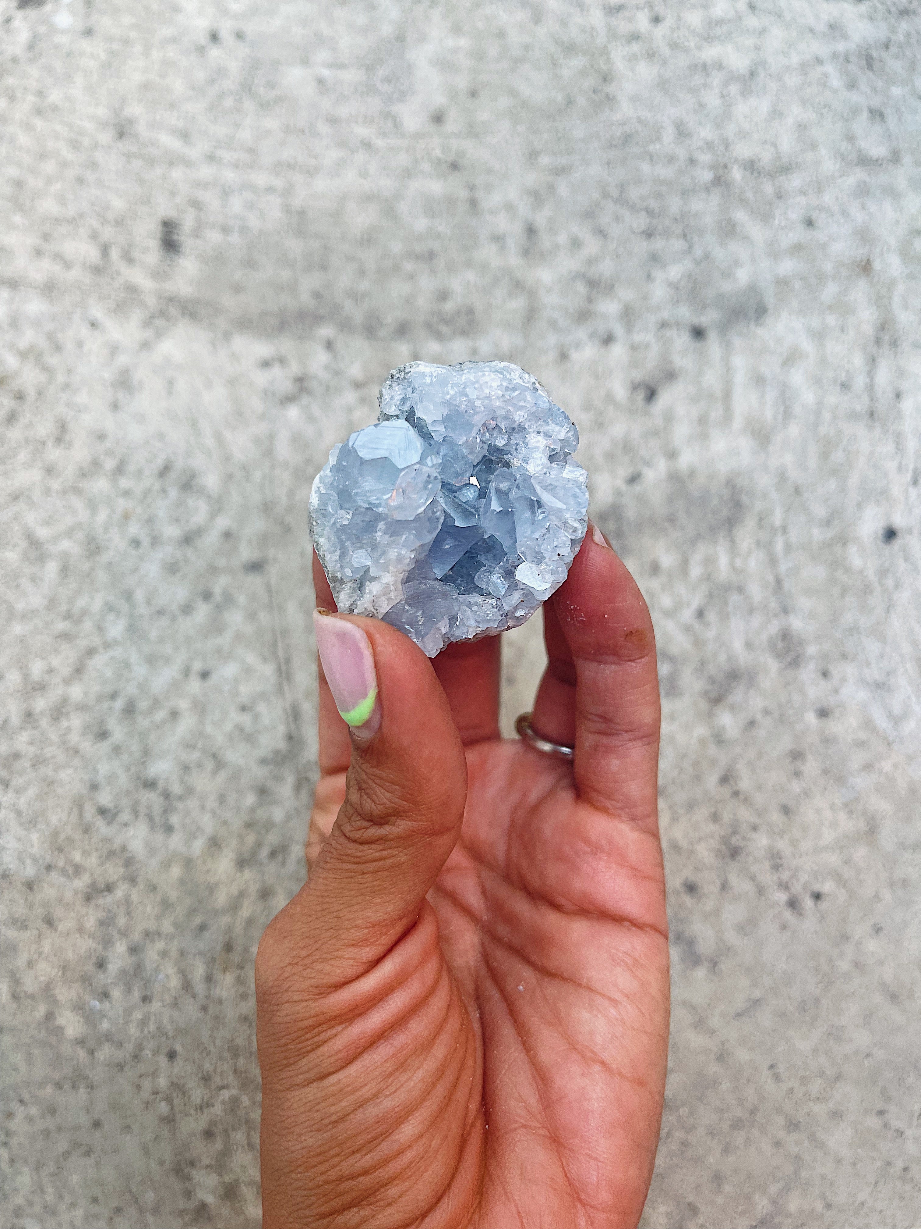 Small Raw Celestite Crystal Geodes for Calm and Guide