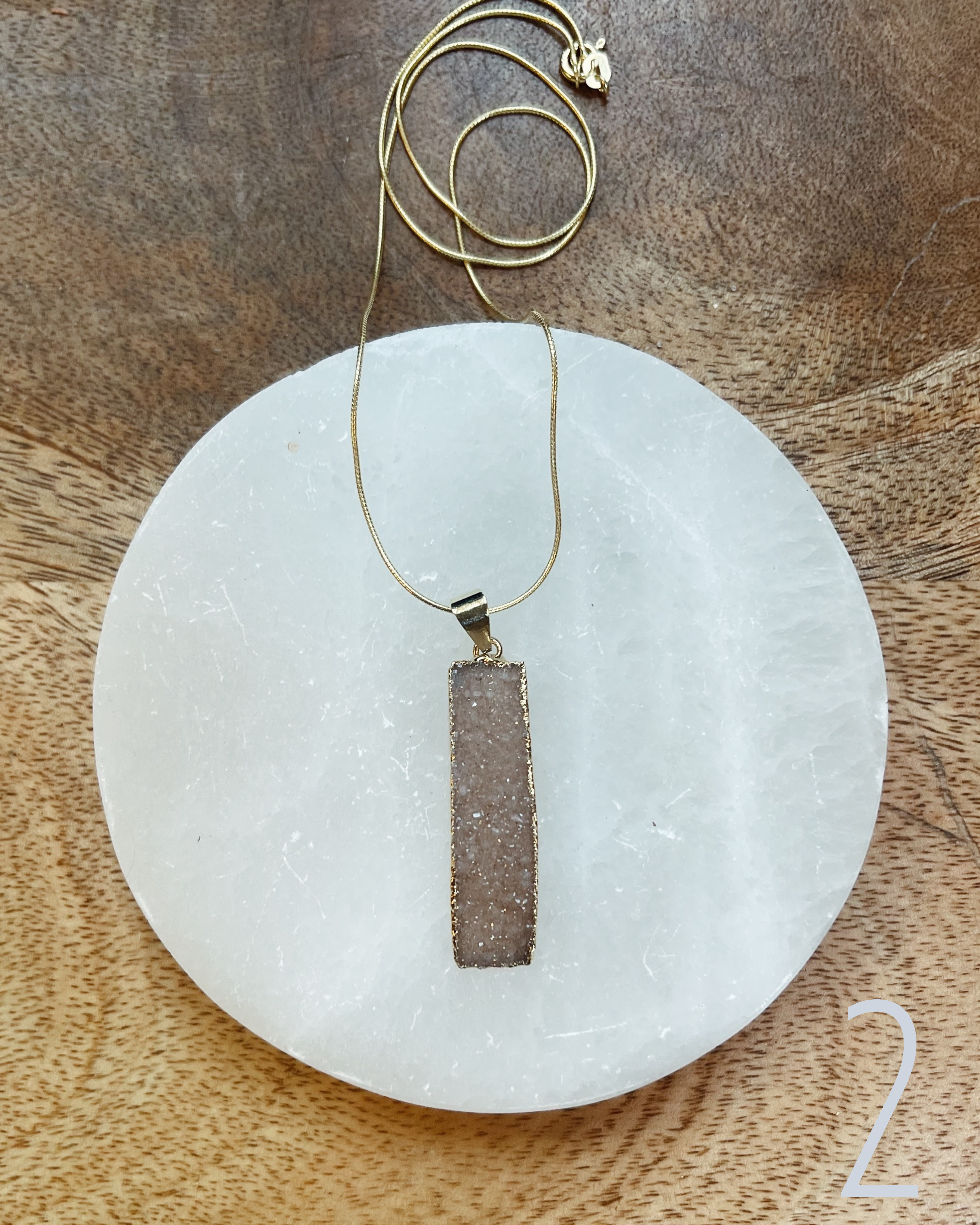 Druzy Agate Pendant Necklaces