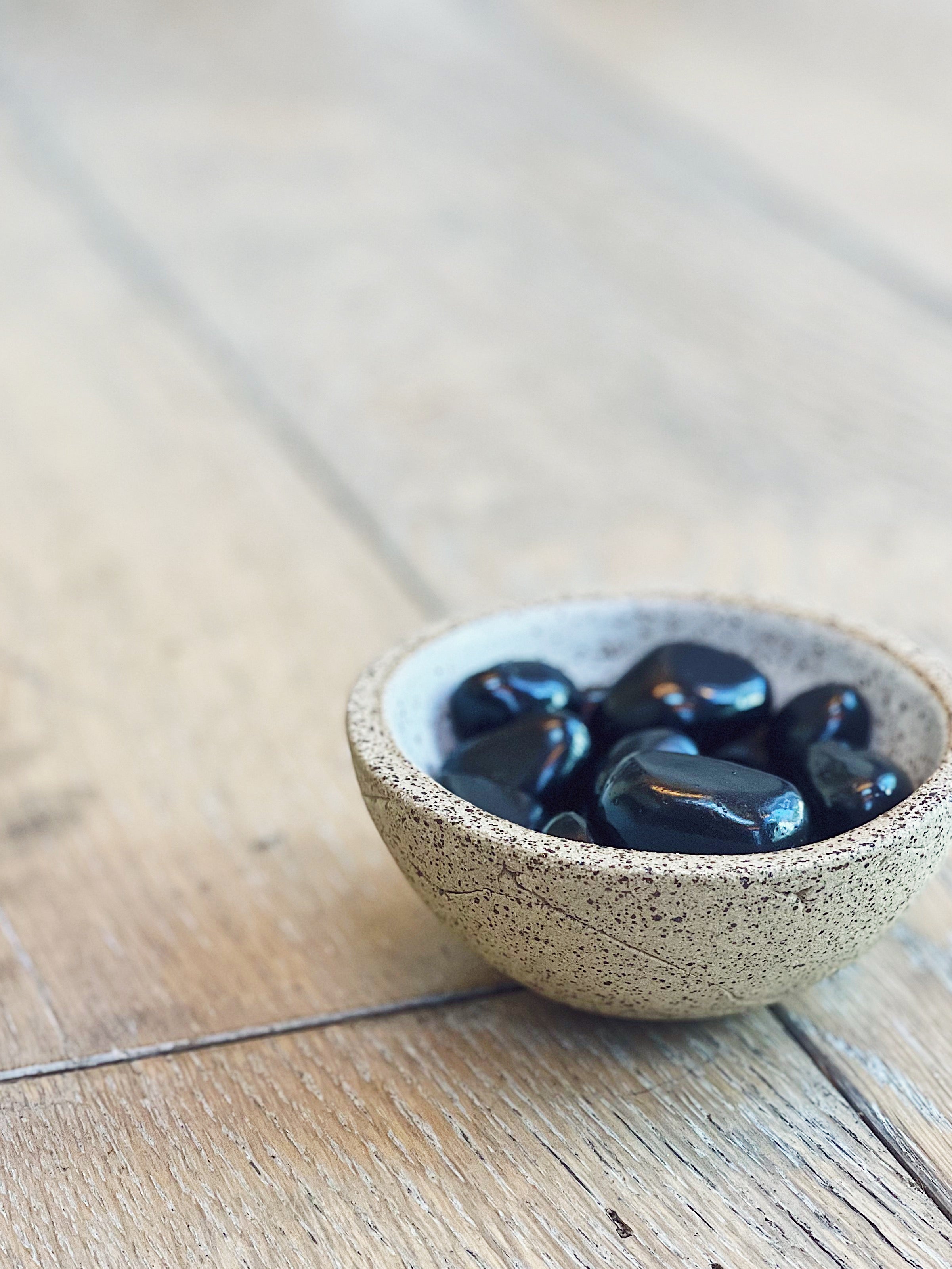 Shungite Stone Tumbles from Russia for EMF Protection & Detox