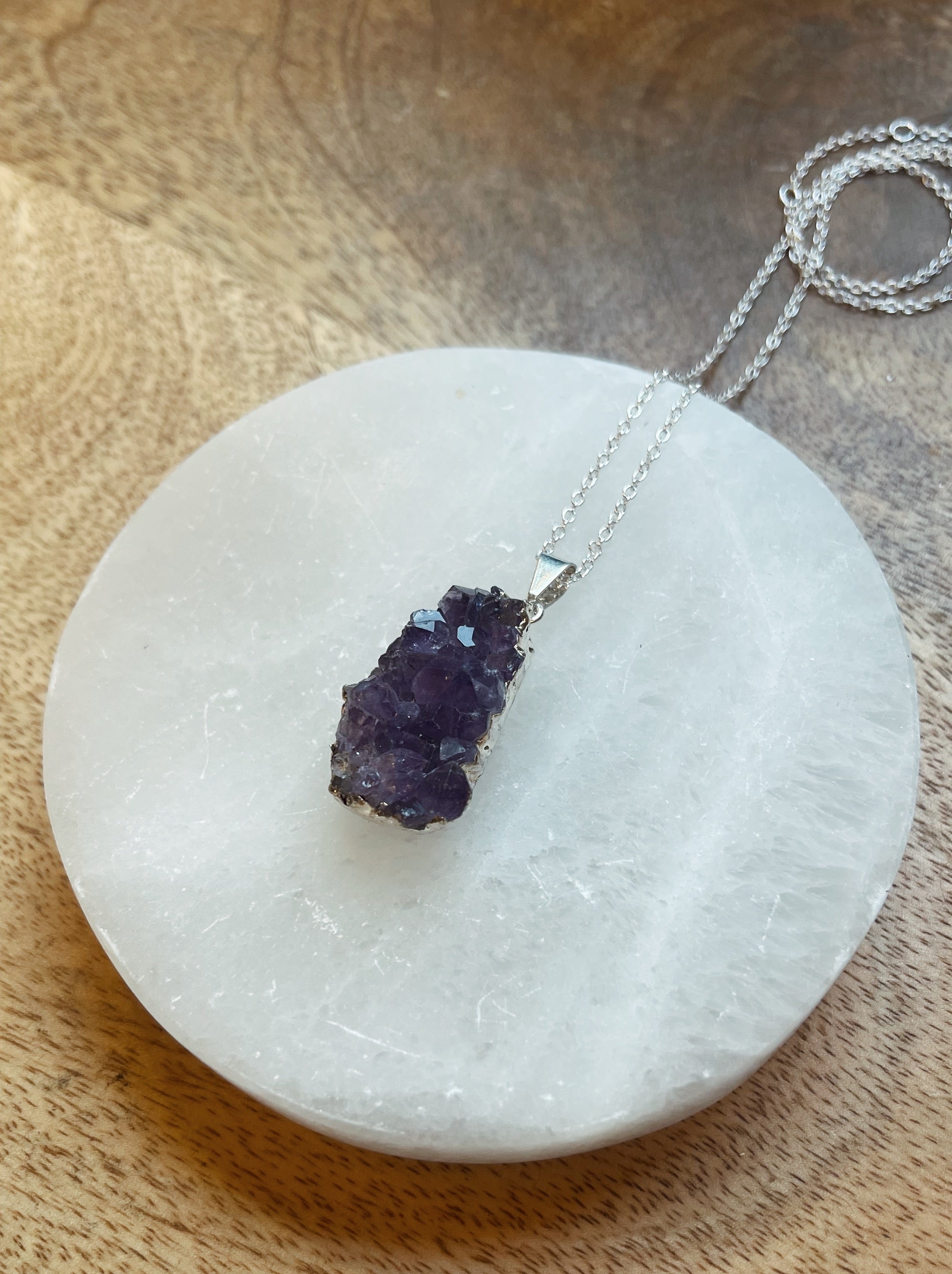 Druzy Amethyst Necklace