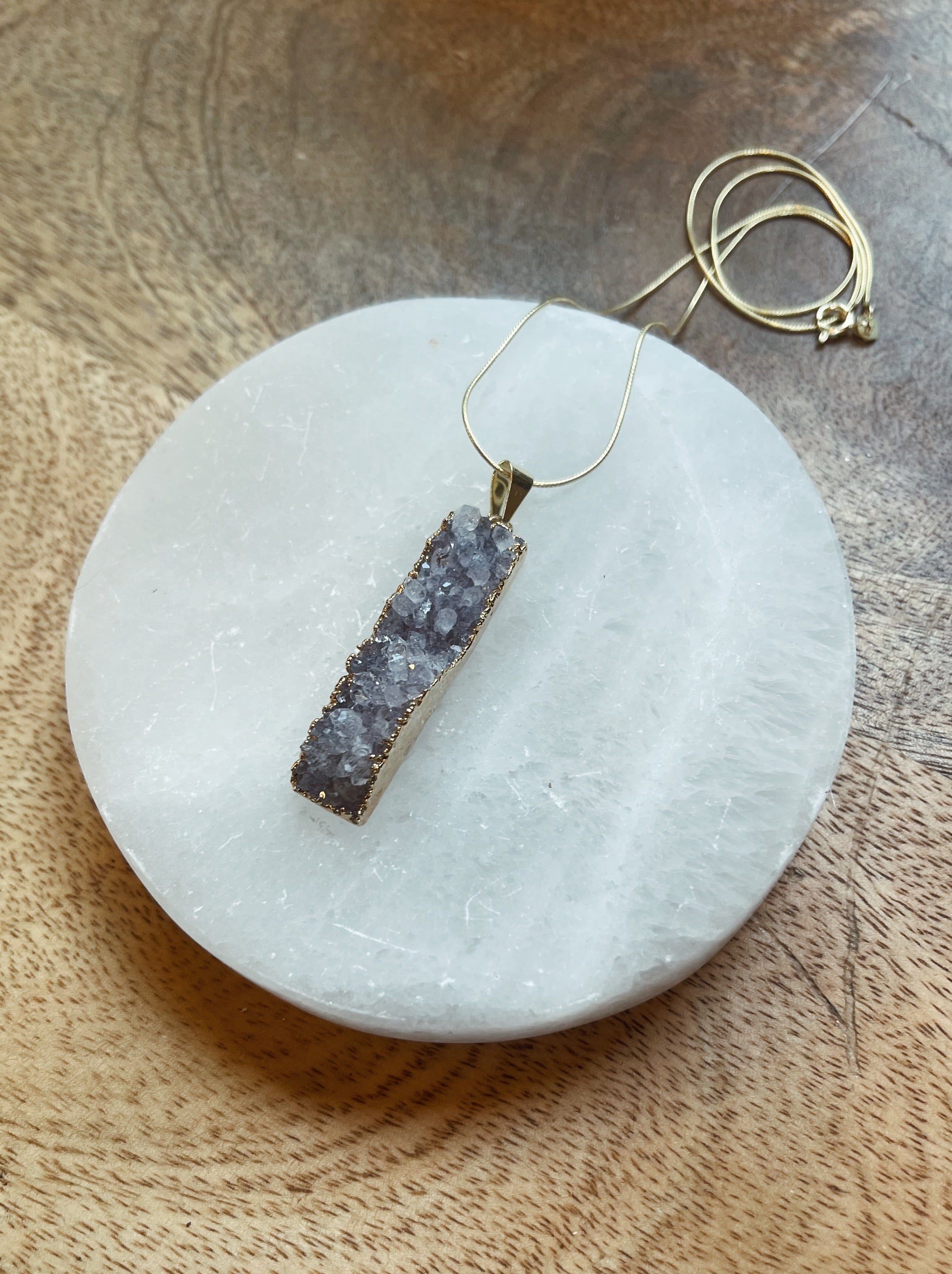 Druzy Agate Pendant Necklaces